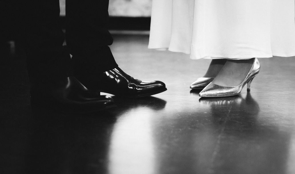 Wedding shoes black and white